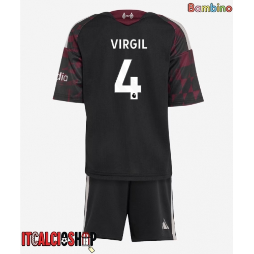 Liverpool Virgil van Dijk #4 Terza Maglia Bambino 2026-27 Manica Corta (+ Pantaloni corti)